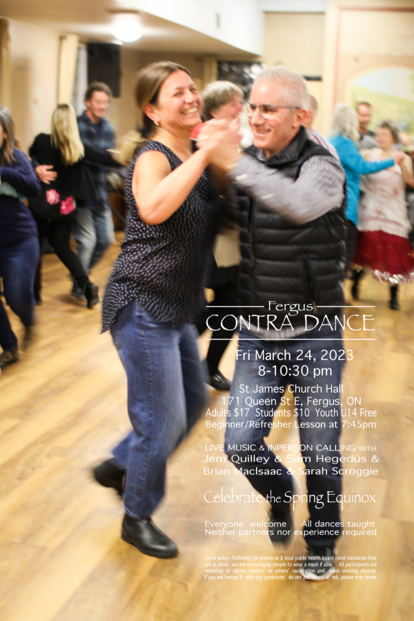 2023 Contra Dance for March poster